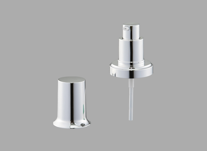 KR-3106 22/410 Kem điều trị mỹ phẩm bằng nhựa màu trắng Bơm trái - phải Khóa