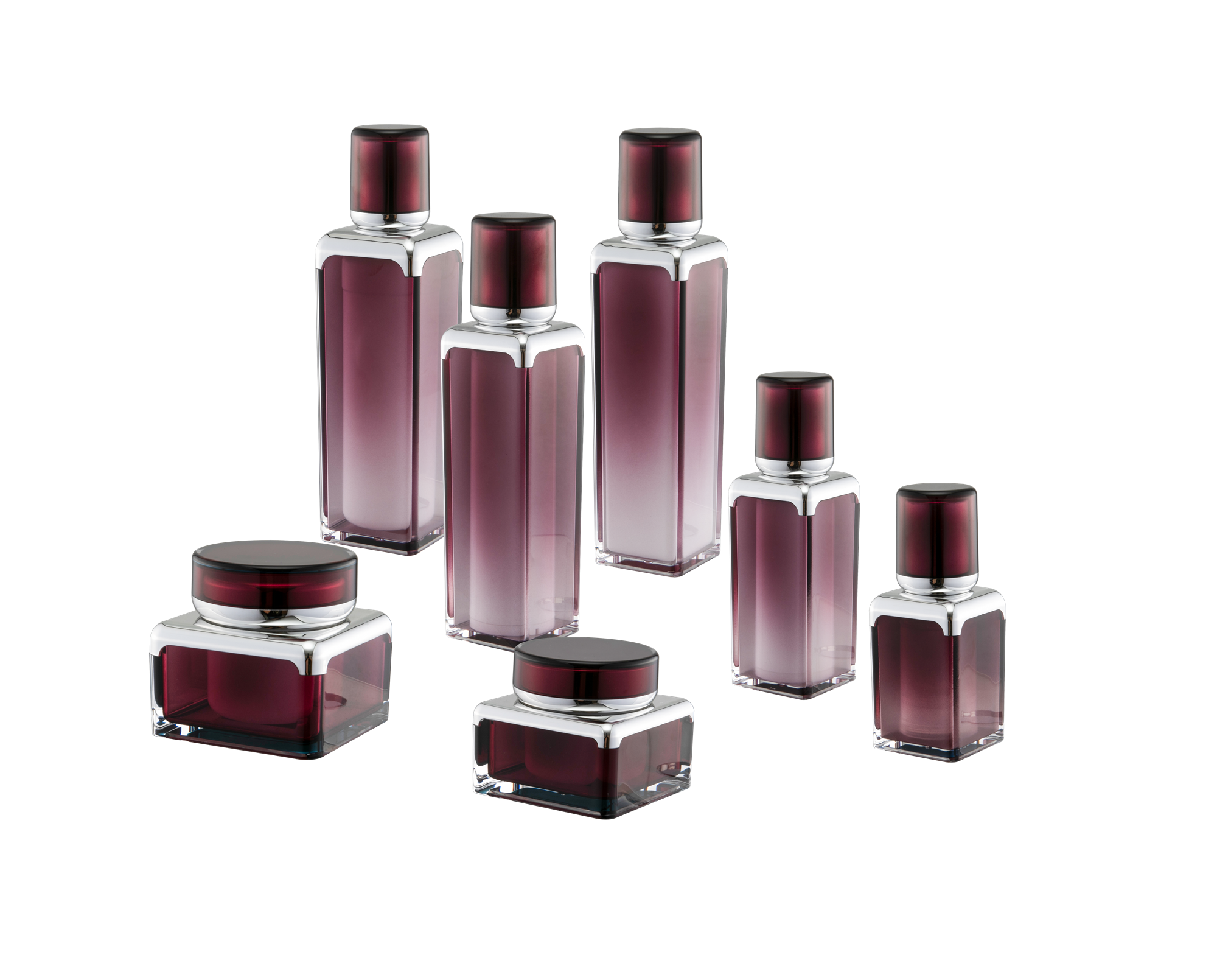 KR-4001 Bao bì lọ mỹ phẩm chai acrylic và lọ bộ chai mới cho mỹ phẩm