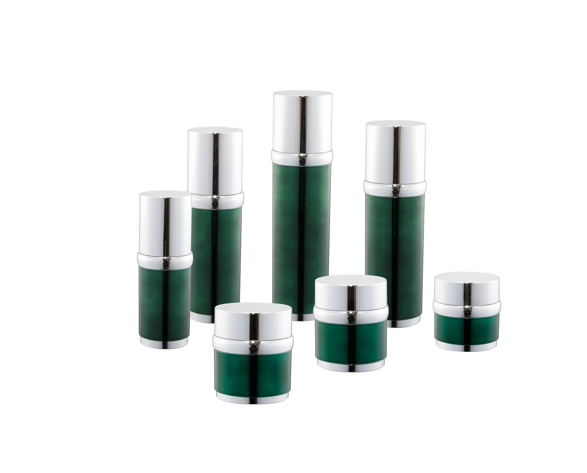 KR-4004 Bộ chai nóng đóng gói mỹ phẩm cho chai và lọ nhựa Acrylic màu vàng sáng bóng