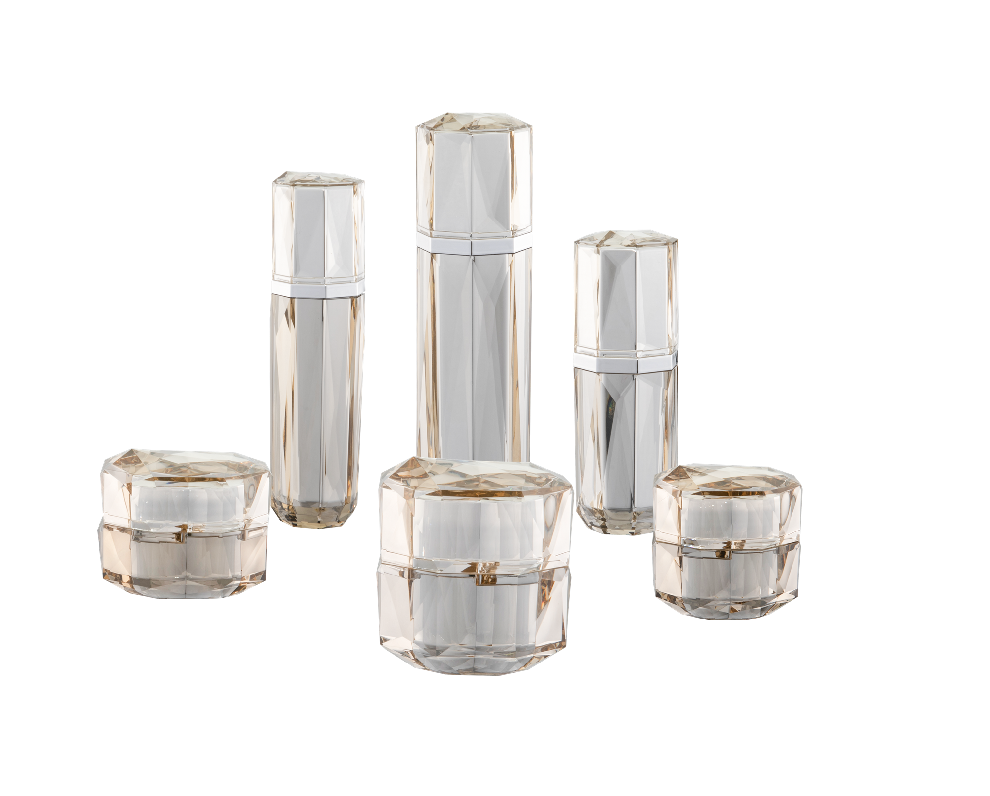 KR-4005 Chai kem dưỡng da đóng gói mỹ phẩm acrylic sang trọng rỗng và lọ đựng kem