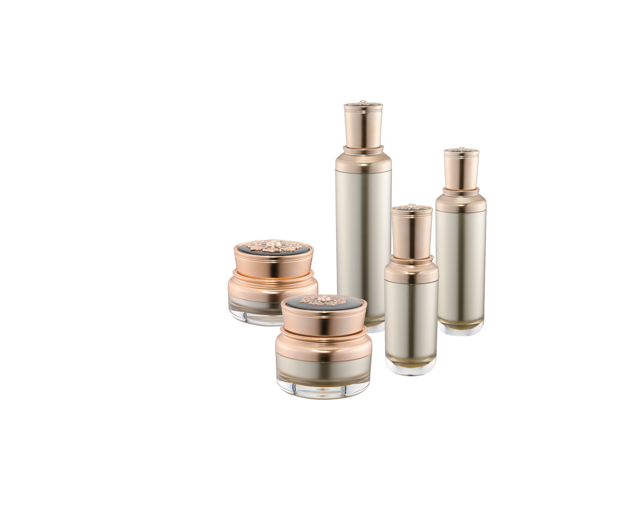 KR-4008 Chăm sóc da cá nhân 15g 30g 50g hũ đựng mỹ phẩm acrylic sang trọng và lọ